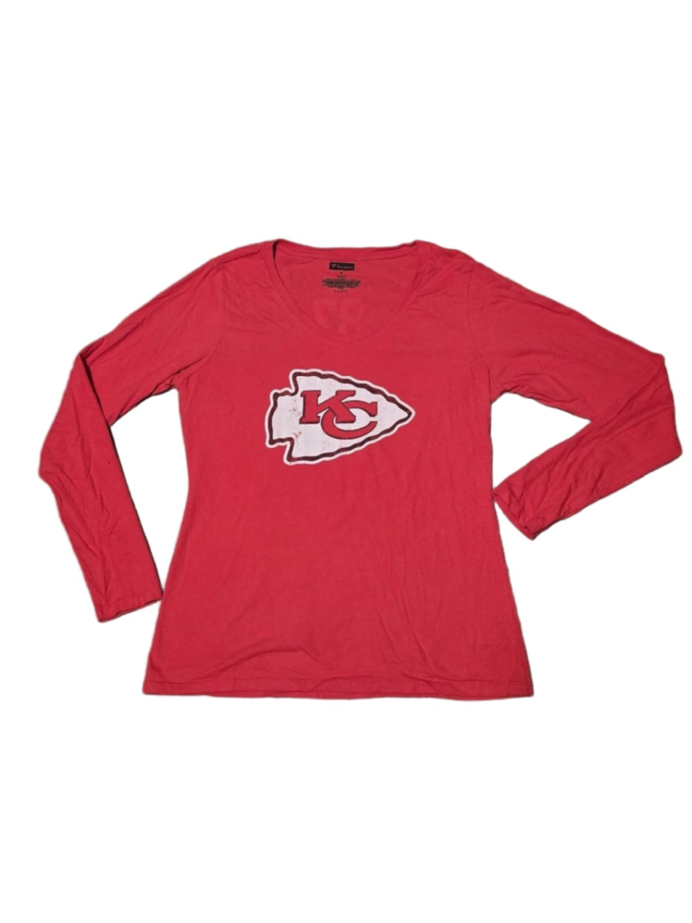 Women's Fanatics Kansas City Chiefs Kelce #87 Red White Long Sleeve Tee - Medium